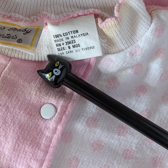 Vintage Carter's Baby girl Bunny Spring One-piece - Picture 4 of 8